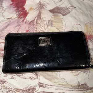 Coach Black patent Leather Wallet